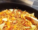 A picture of step 5 of Butternut squash, lentil and chorizo casserole.