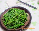 麻油薑絲炒龍鬚菜的食譜步驟4照片