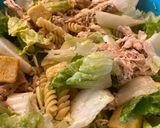A picture of step 1 of Caesar Salad Pasta.