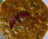 A picture of step 8 of Dal Palak.