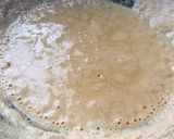 A picture of step 2 of Walnut,water chestnuts (shingada) flour halwa.