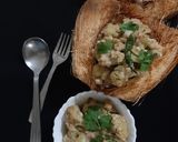 A picture of step 6 of Phulkopir Dab Malai/ Malai Cauliflower with Green Coconut.