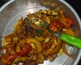 A picture of step 2 of Kolhapuri Misal.