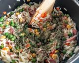 Foto del paso 3 de la receta: RISONI(Orzo)con Tocineta🥓y Vegetales...!