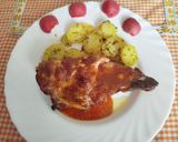Foto del paso 14 de la receta Churrasco o costillar de cerdo con patatas al ajo y orégano al horno o en Airfryer