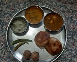 A picture of step 7 of Dal bati in pressure cooker or kadhai.