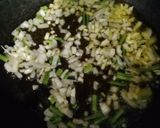 A picture of step 4 of Tonnarelli with Squid Ink.