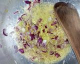 A picture of step 2 of Tumeric lentils.