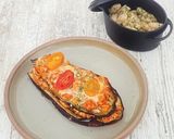 Une image de l'étape 4 de Burger d’aubergine au poulet.