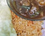 A picture of step 9 of Shezwan triple rice.