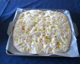 A picture of step 11 of Focaccia with Zucchini Blossoms.