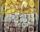 Baconbe tekert máj fűszeres burgonyával,hagymával recept fázis 1 fotója