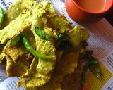 A picture of step 5 of Green fafda.