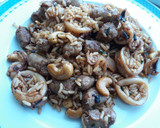 Foto del paso 5 de la receta: Salteado de arroz, calamares y salchichas