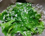 A picture of step 1 of Mung bean spinach dhokla.