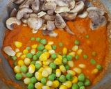 A picture of step 3 of Corn mushroom masala.