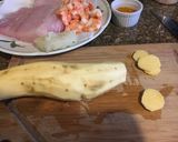 Foto del paso 1 de la receta: Pesca del día con camarones y azafrán