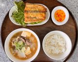 Hình bước làm 1 của món Canh đậu tương cùng thịt ba chỉ bò 🐂