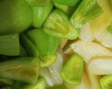 A picture of step 2 of Pointed gourd and potatoes.