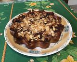 A picture of step 13 of Plum and Almond Clafoutis with Chickpea Flour.
