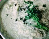 A picture of step 2 of Steamed Idli with chutney and sambar.
