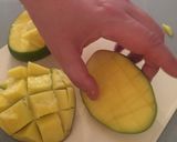 A picture of step 5 of Easy Mango Tofu Red Thai curry.
