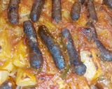 صورة لخطوة 17 من وصفة صينية بطاطس🥔بالسجق وسر الصلصة الغنية بالصوص😋