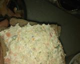 A picture of step 2 of Curd mix veg sandwich.