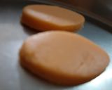 A picture of step 2 of Burfi in rakhi shapes.