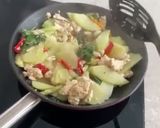 A picture of step 2 of Stir fry Chayote Squash.