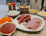 Foto del paso 1 de la receta: Fideuá de pavo y salchichas frescas
