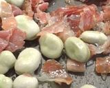 Foto del paso 4 de la receta: Macarrones con habas y jamón ibérico al pesto de avellanas