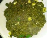 A picture of step 10 of Sarso ka saag.
