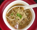 A picture of step 8 of Veg Manchow soup.