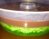 Foto langkah ke 3 dari resep Puding Lumut Pandan Coklat.