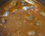 A picture of step 5 of Palak gosht.
