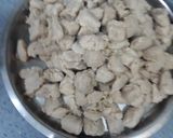 A picture of step 1 of Chilli Soya Nuggets.