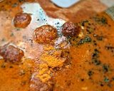 A picture of step 4 of Gulabjamun kofta curry.
