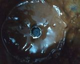 A picture of step 2 of Chickoo chocolate milk shake.