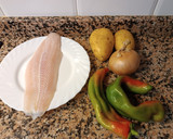 Foto del paso 1 de la receta: Panga con patatas, pimientos y cebolla en Airfryer