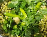 A picture of step 2 of Green Moong Dhokla.