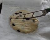A picture of step 8 of Blueberry and White Chocolate Scones.