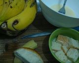 Foto langkah ke 1 dari resep Puding Roti Panggang Pisang Raja.