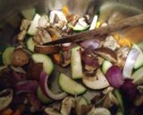 Foto del paso 3 de la receta: Plato principal. Vegano. Pasta. Vegetales. Proteínas
