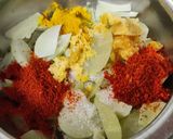 A picture of step 4 of Khatta Meetha Amla Pickle.