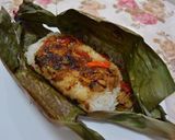 Foto langkah ke 7 dari resep Nasi Bakar Ayam Pedas.