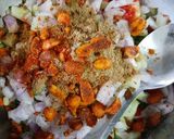 A picture of step 2 of Canapes with sprouted Moong.