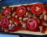 Csirkemelles paradicsomos rakott cukkini recept fázis 3 fotója