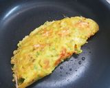 A picture of step 5 of Vietnamese Sizzling Shrimp Pancakes (Bánh xèo) with Fresh Greens.