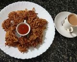 A picture of step 3 of Crispy Kanda bhajiye for beginners.